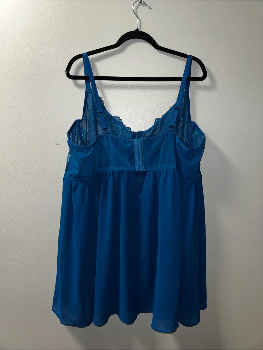 Torrid Size 5 Blue Lace & Chiffon Babydoll Lingerie